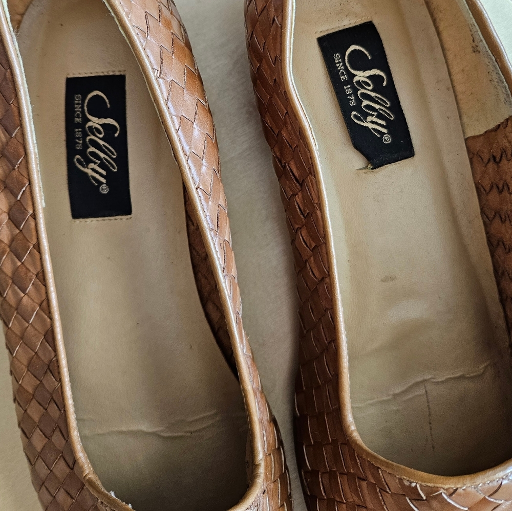 vtg cottage boho hippie 90s y2k grunge woven indie urban festival loafers flats - Picture 4 of 8